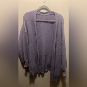Purple cardigan